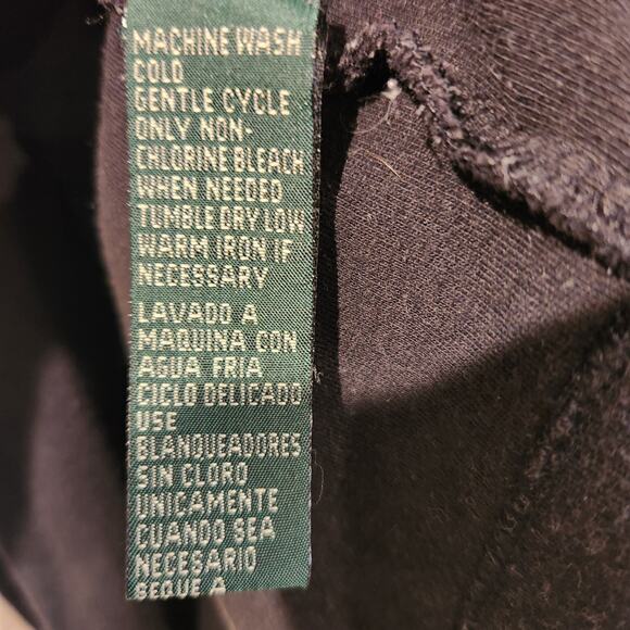 Vintage Lauren Ralph Lauren Womens Black Polo Sleeveless Blouse Size XL Preppy - Picture 4 of 9